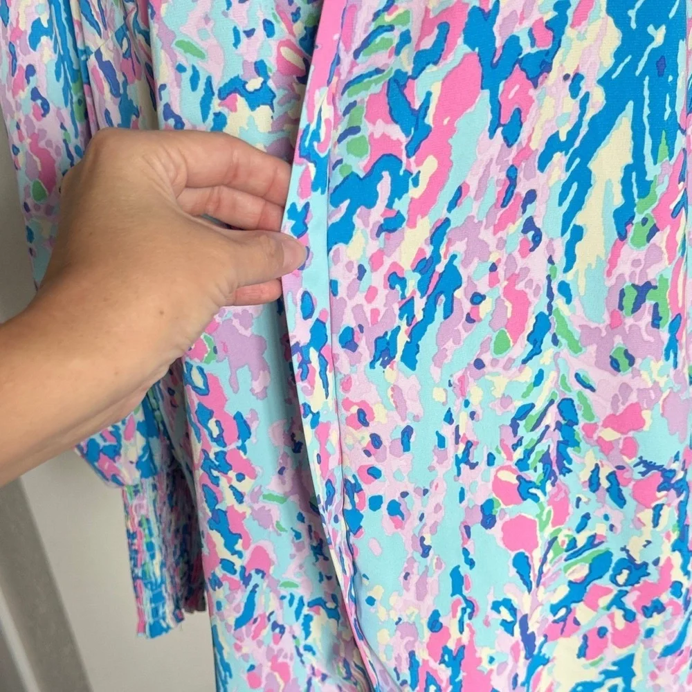 Amazon Women's Multicolor Button Down Shirt - Picture 5 of 15